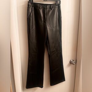 Halogen Black Faux Leather Pants EUC 2